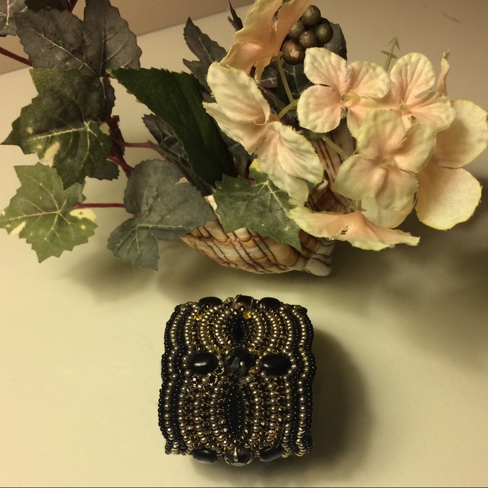 Pink Pewter Cuff Bracelet
