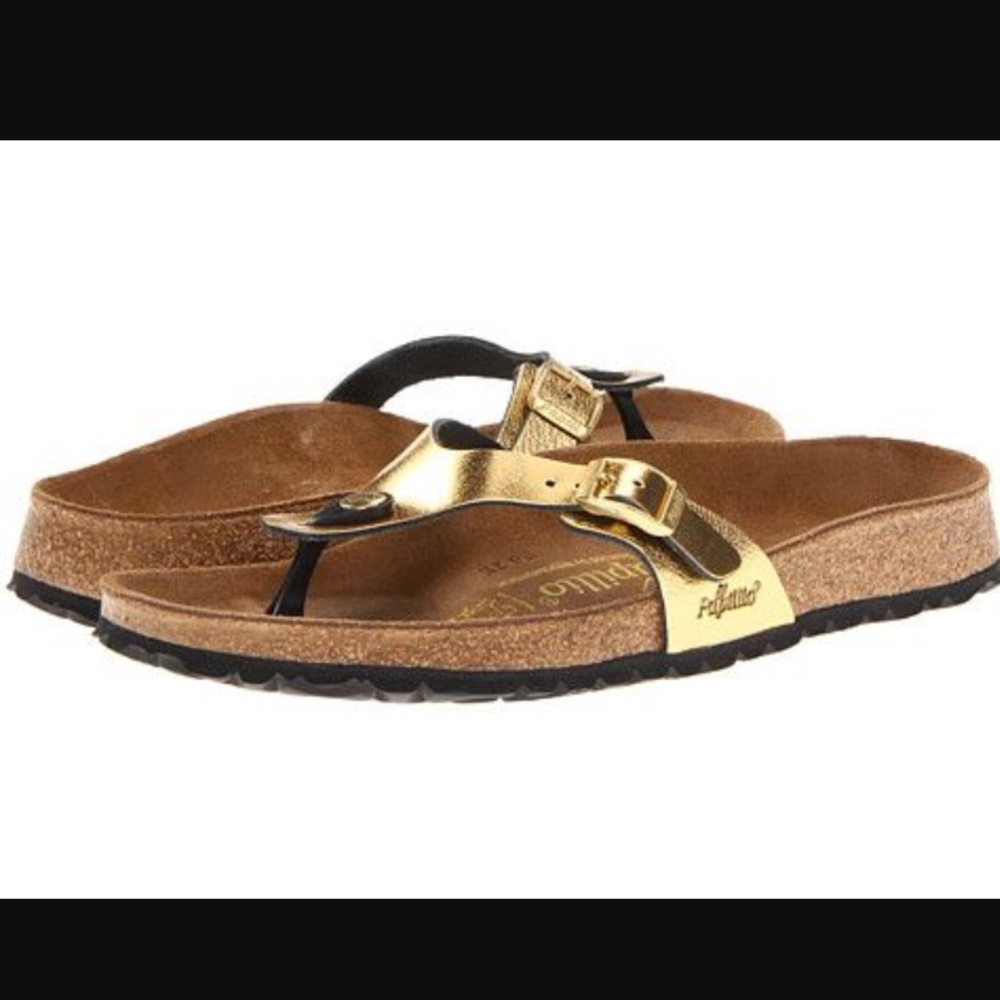 Papillo for Birkenstock Gold Size 40 (US10)