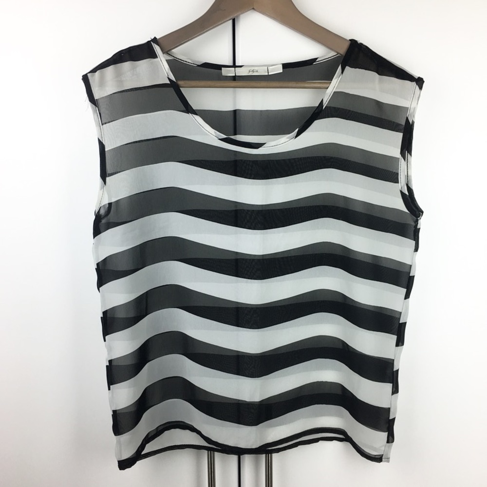 Sheer Striped Blouse - Picture 2 of 7