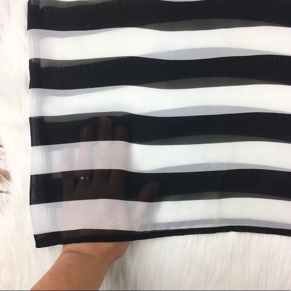 Sheer Striped Blouse - Picture 3 of 7