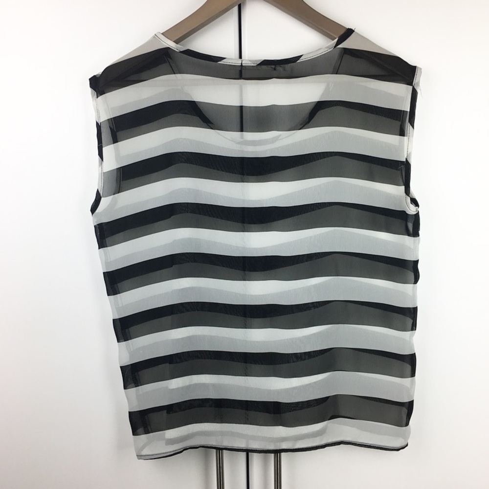 Sheer Striped Blouse - Picture 7 of 7