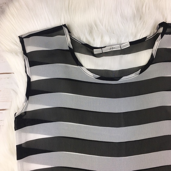 Sheer Striped Blouse - Picture 4 of 7