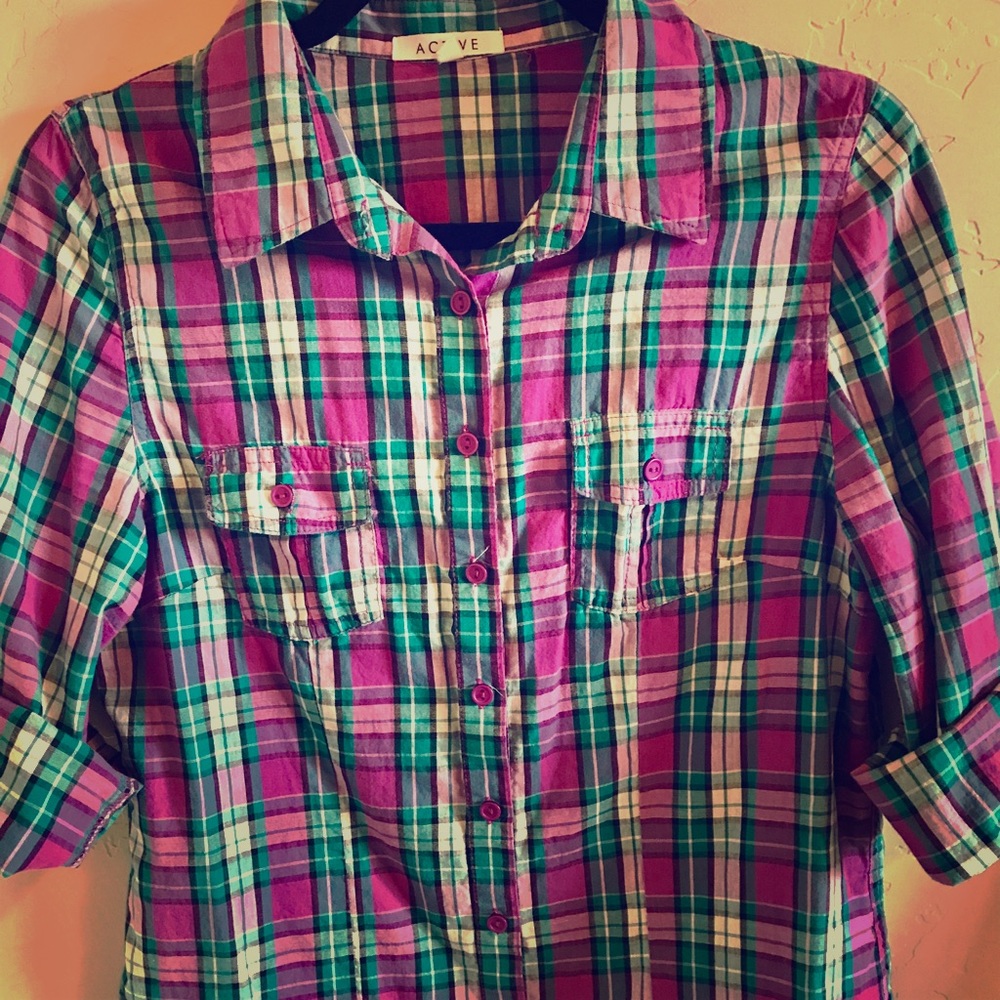 Active 3/4 Sleeve flannel