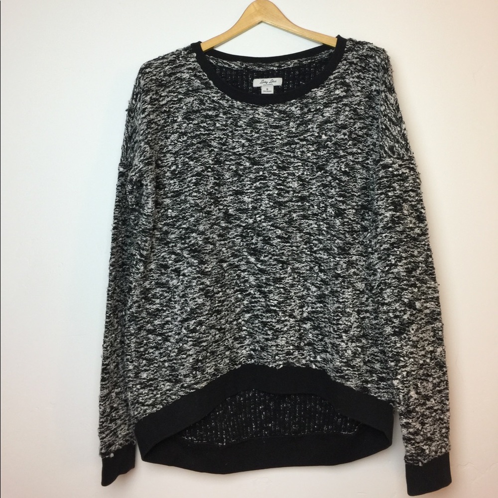 Lucky Lotus Cozy Boucle Knit HiLo Sweater