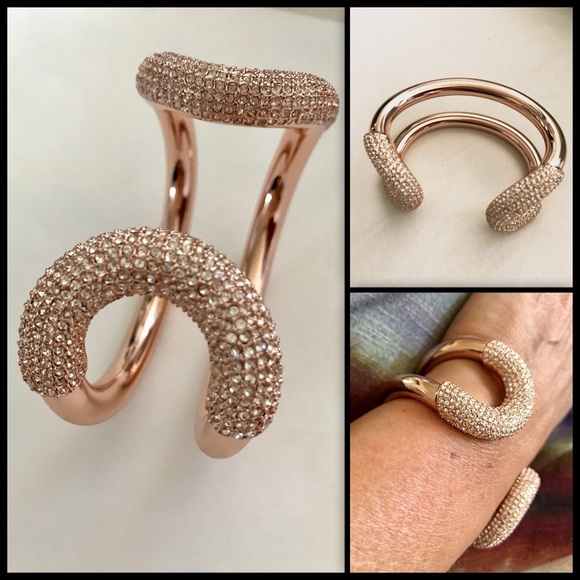 HOLD ✋GILES & BRO🌙 Pave Cortina Cuff Rose Gold - Picture 2 of 2