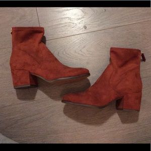 Sock Booties with Block Heel