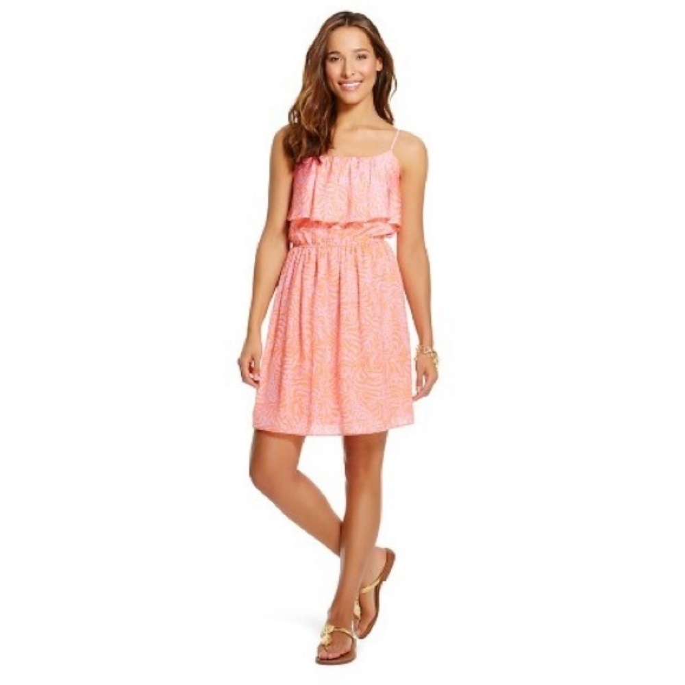 Lilly Pultizer Satin Flounce Dress