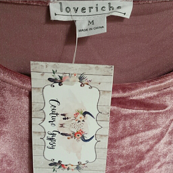 Dusty Mauve Velvet Bell Sleeve too - Picture 4 of 4