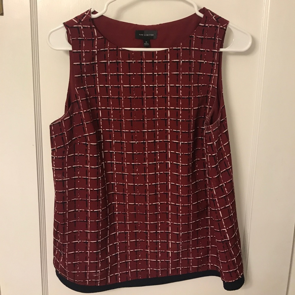 The Limited patterned office blouse.