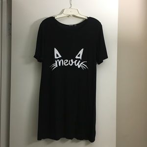 Super cute 'Meow' tshirt dress