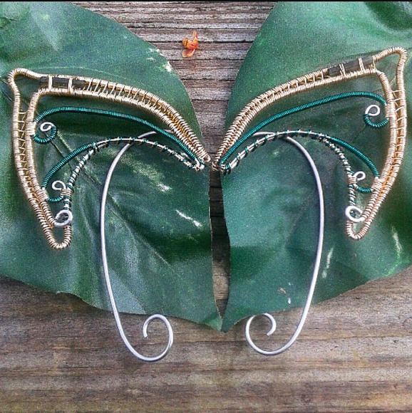 Mermaid Wire Wrapped Earcuffs - Picture 4 of 6