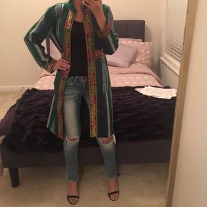 Festive long lightweight coat blazer