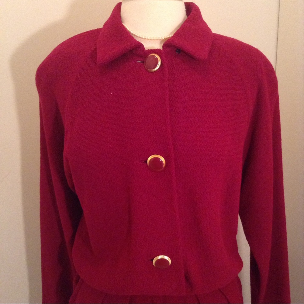 Saint John burgundy knit dress