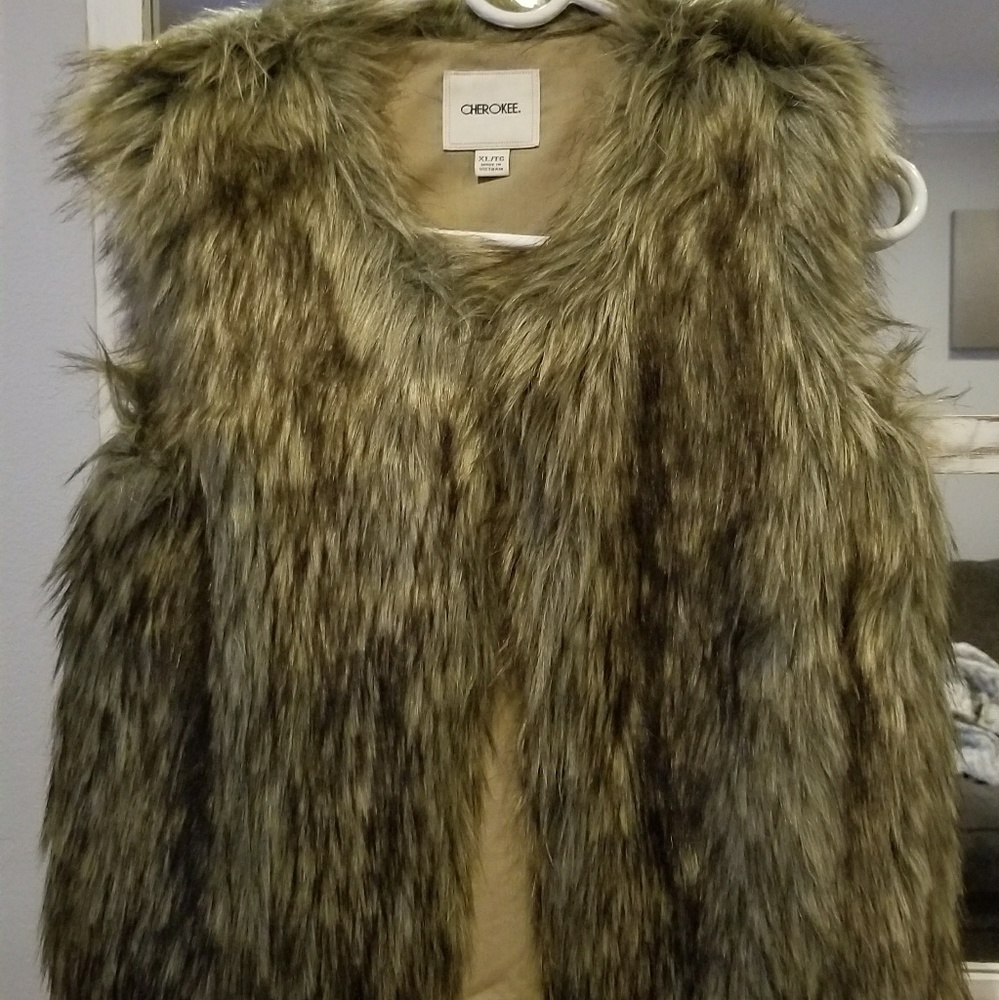 Faux fur vest