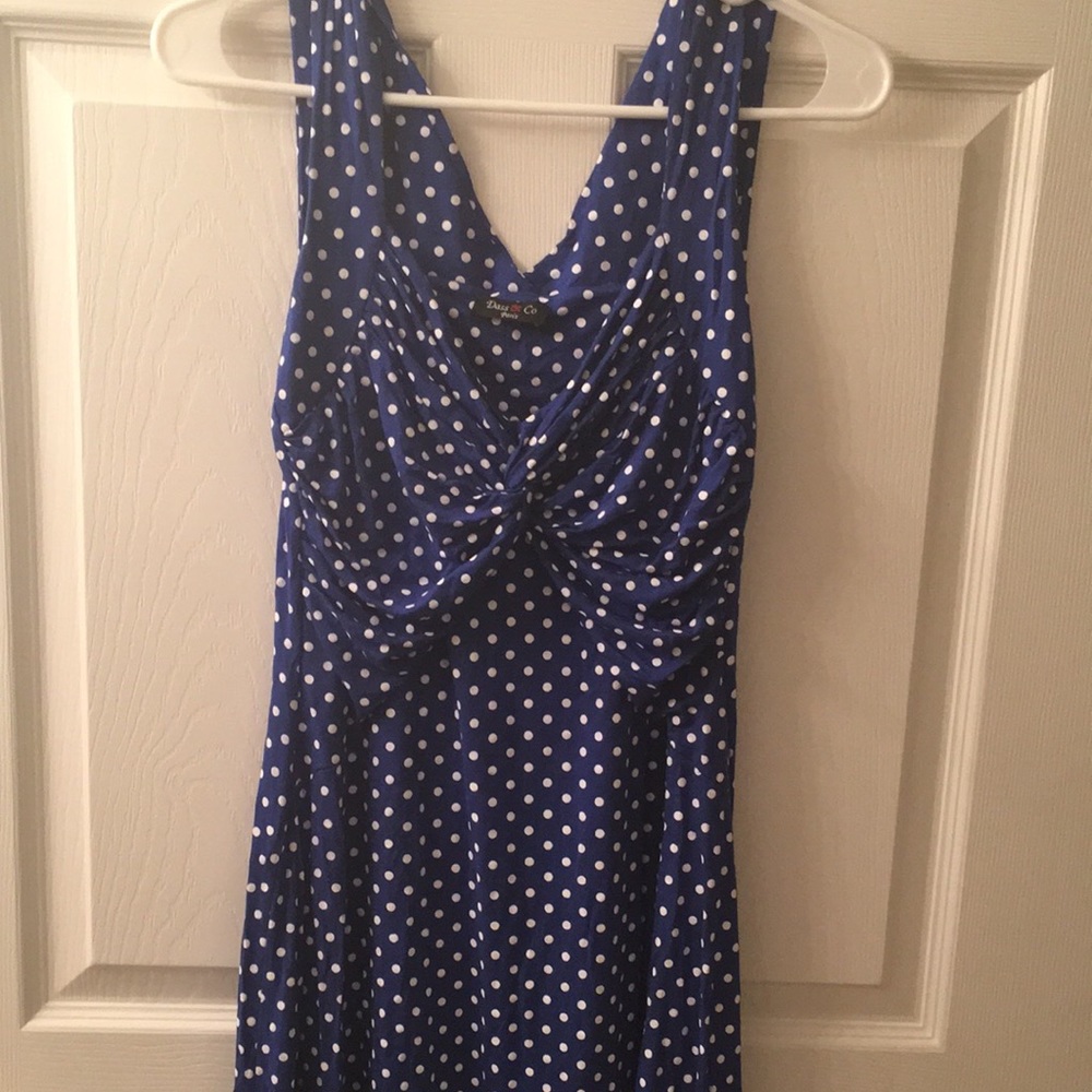 Blue and white Dress, tank top,  small-medium
