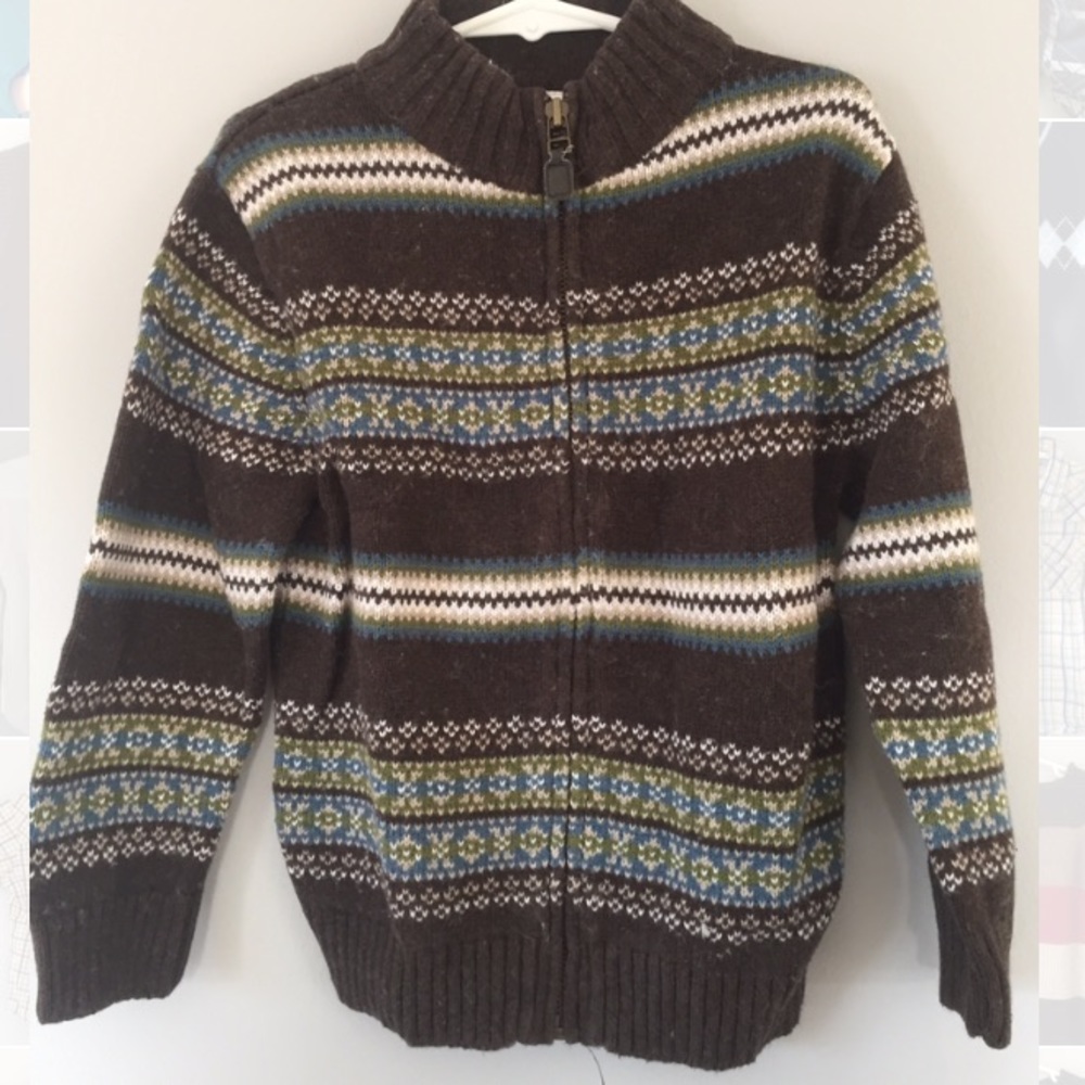 Gymboree zippered sweater (brown)