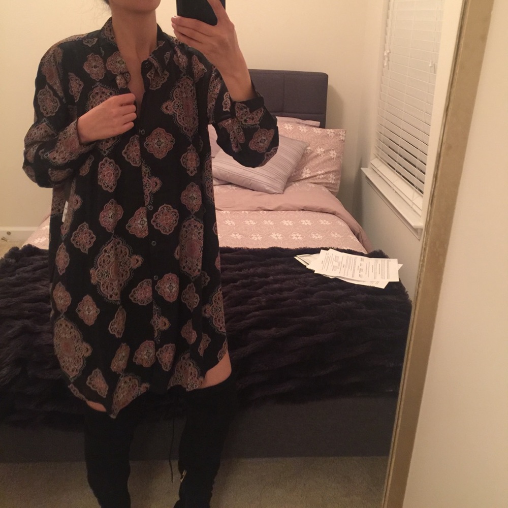 Mini shirt dress