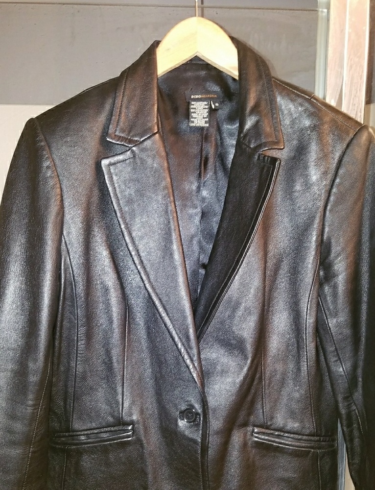 Vintage BCBG Leather Blazer