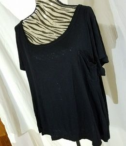 Cozy Scoop Neck Pocketed Tee - Size 26/28