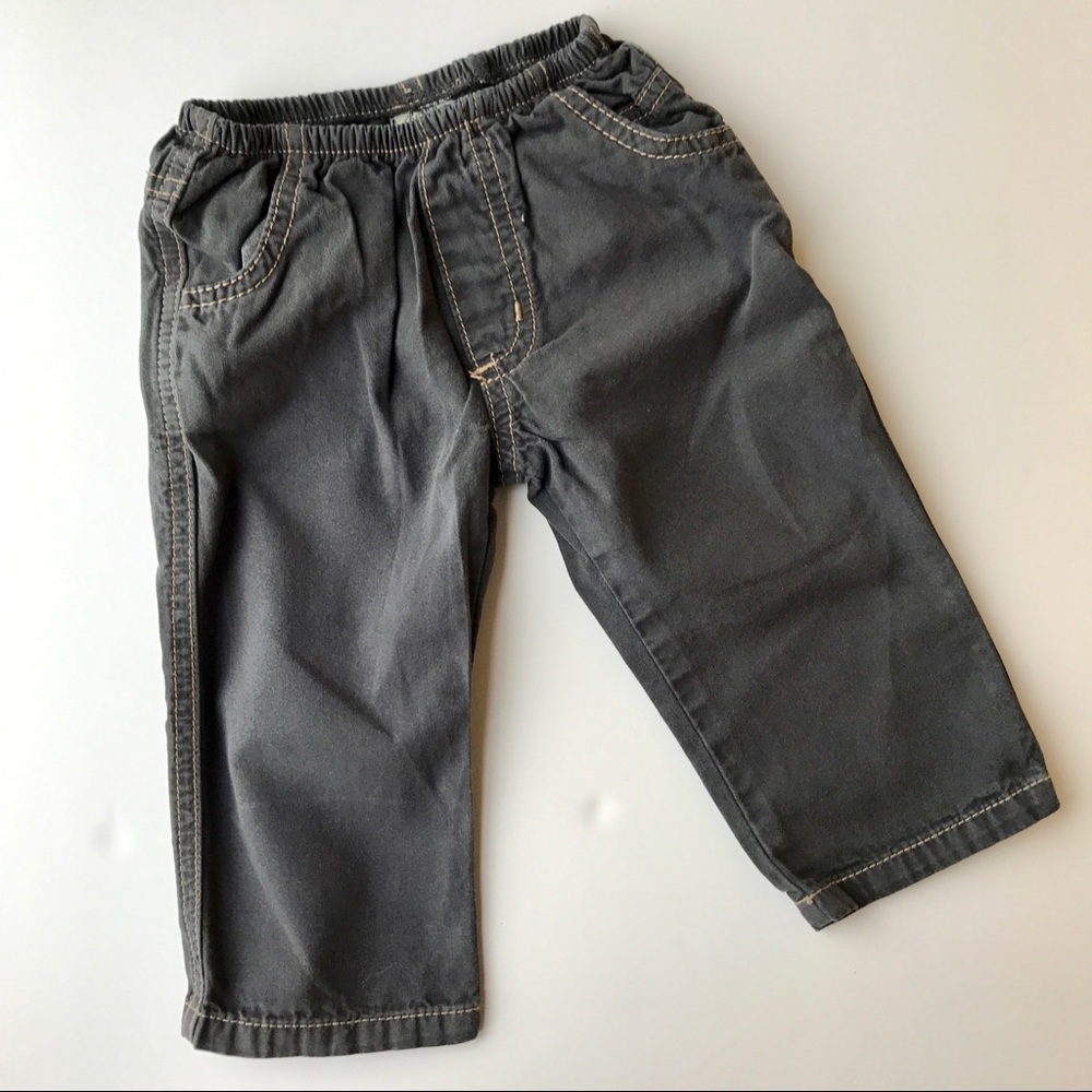 Charlie Rocket Gray Twill Pant (Boys 6-9 Mos)