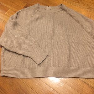 Zara Knit Beige Sweater w/Back Zipper
