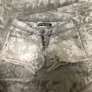 Gray Floral shorts