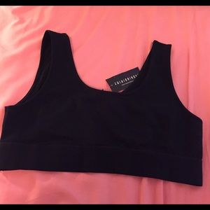 NWT fashion nova black crop top
