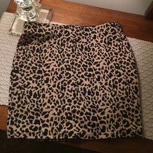 Cheetah print bodycon skirt