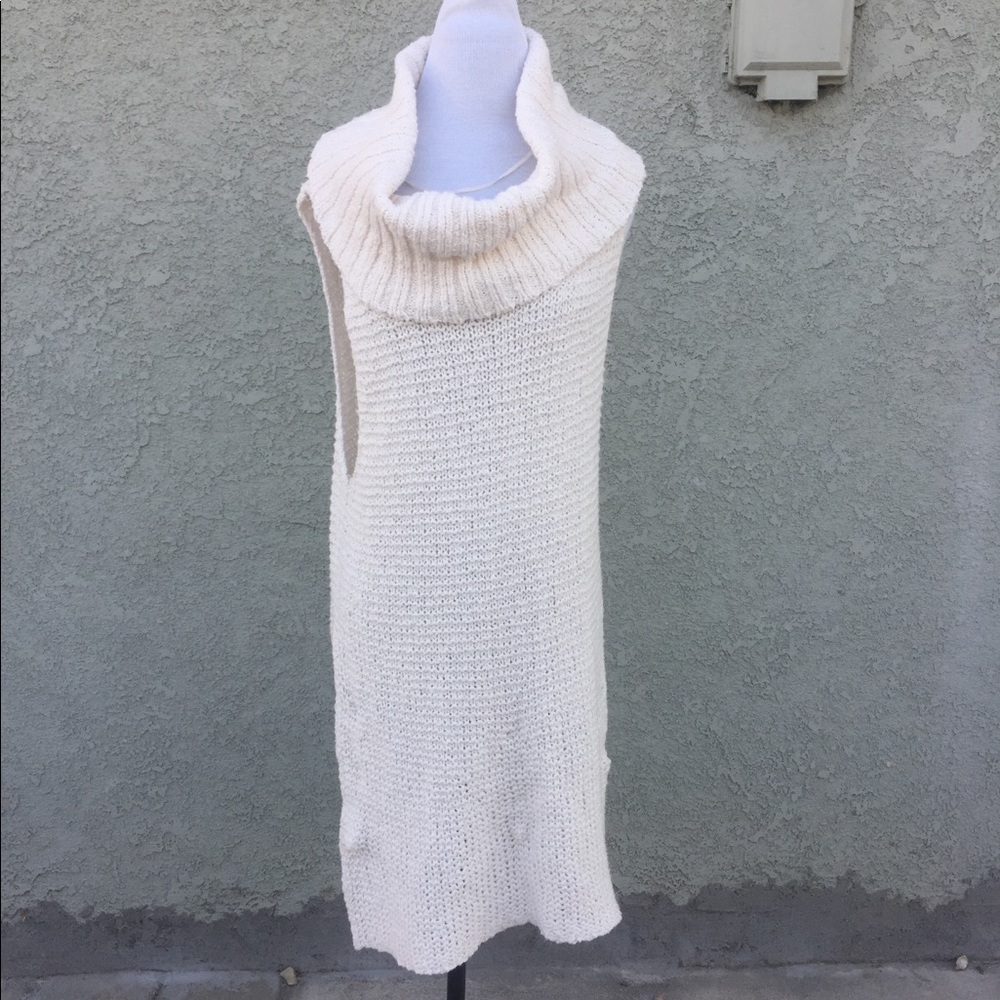 Free people cream sleeveless dress S