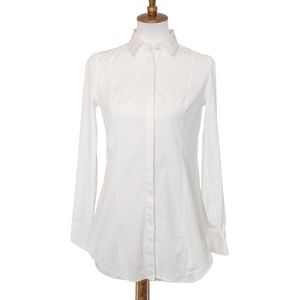 White House Black Market Button Down Tunic Blouse
