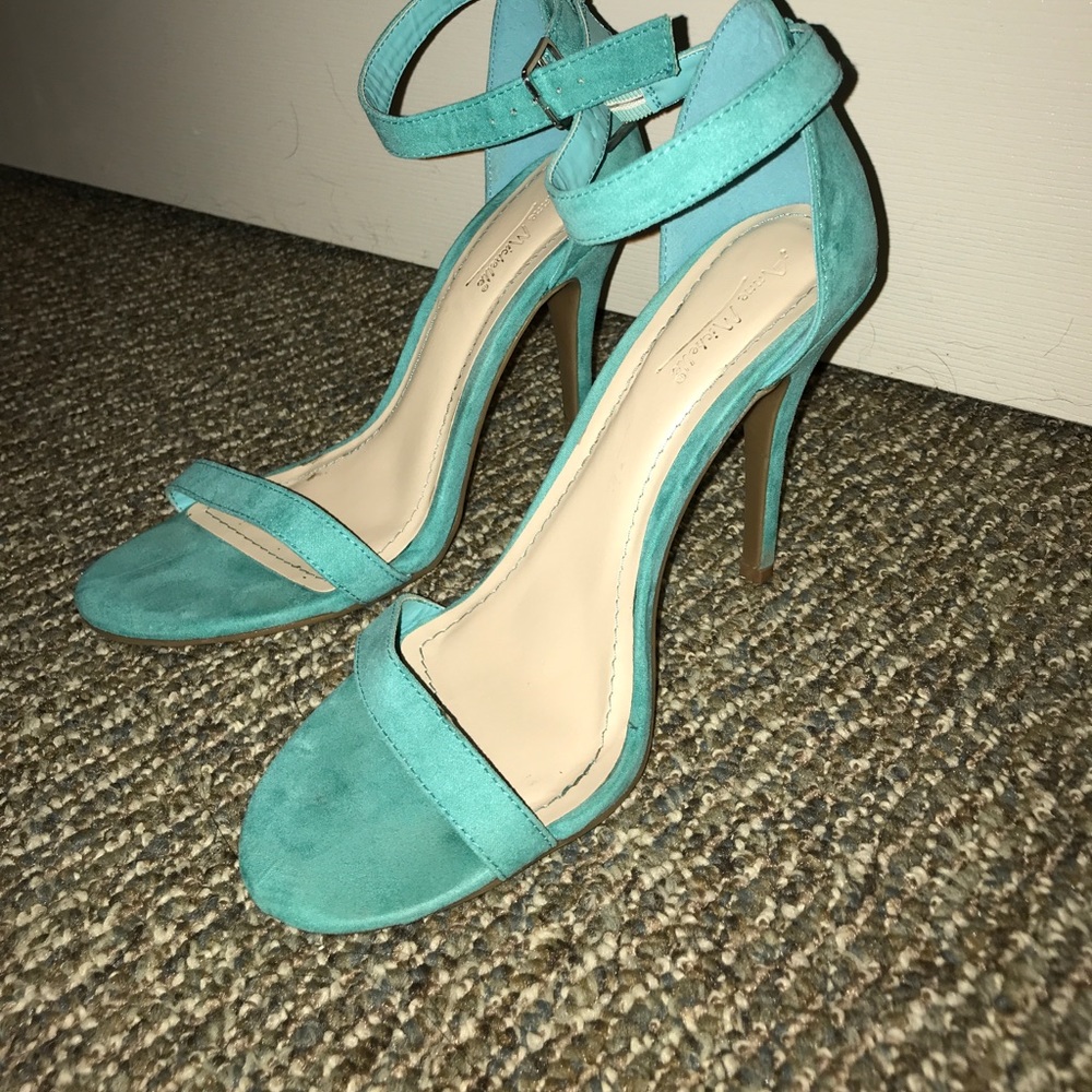 Turquoise Strap Heels