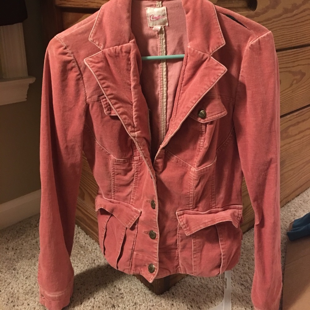 Candie’s pink corduroy jacket
