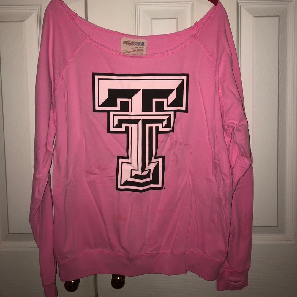 Pink Texas Tech Sweater