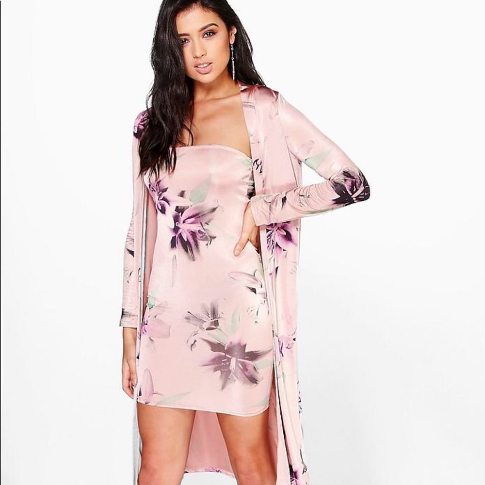 Bodycon floral dress set