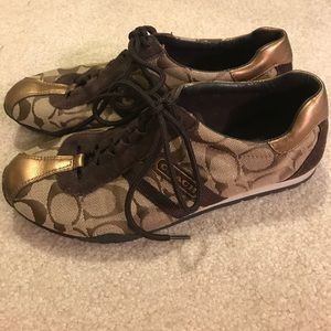 Brown coach shoes