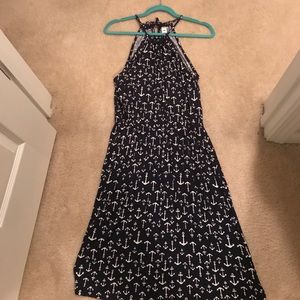 NWT Old navy blue/white anchor print dress