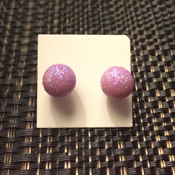 Jewelry - Purple Glitter Earrings