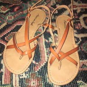American Eagle cross over sandal