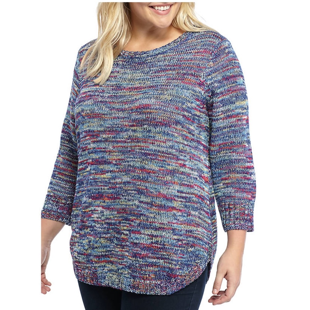 Plus Size Knit Sweater New Pullover Stretch 2X 3X