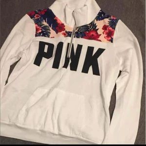 Vs pink tropical half zip