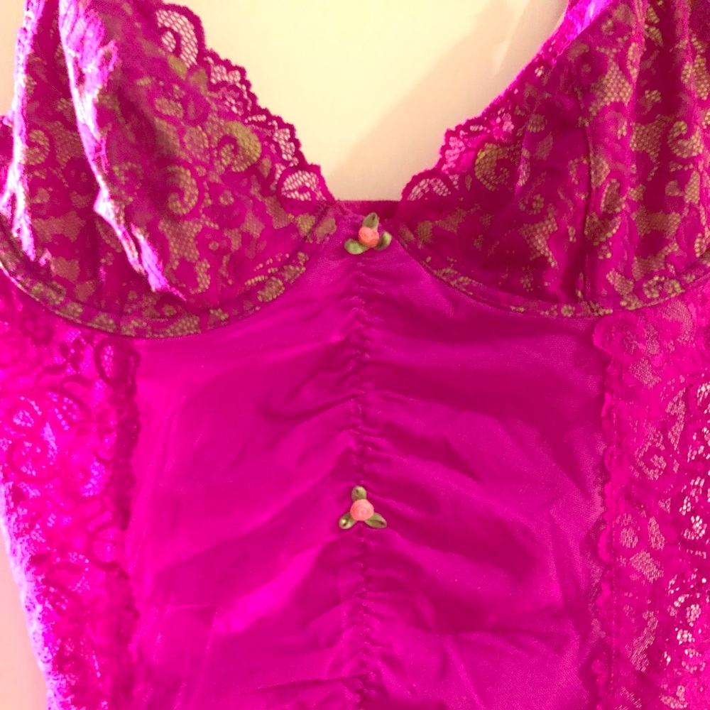 Betsy Johnson Magenta Lace Camisole