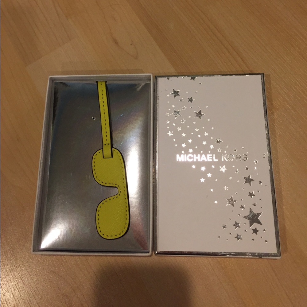 NWT Michael Kors Canary Yellow Luggage Tag