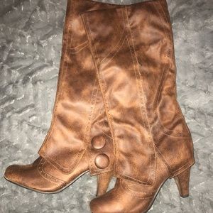 Brown Heeled Boots
