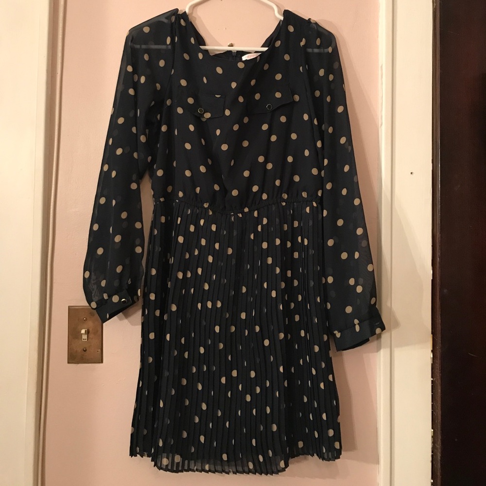 Long sleeve sheer dress
