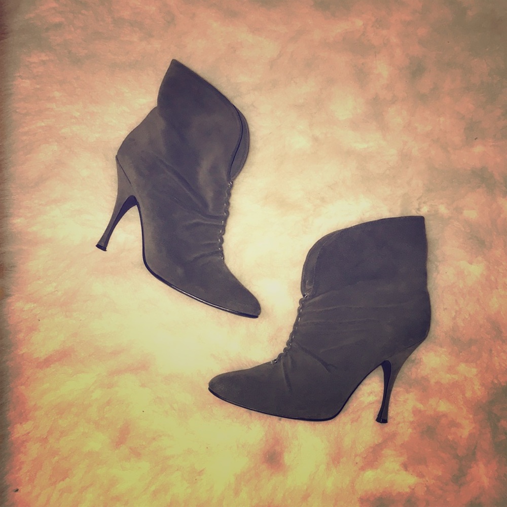 🌚Colin Stuart Suede Grey Ankle Booties