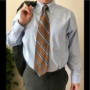 Brooks Brothers Puppy-tooth Ptd Collar Dress Shirt