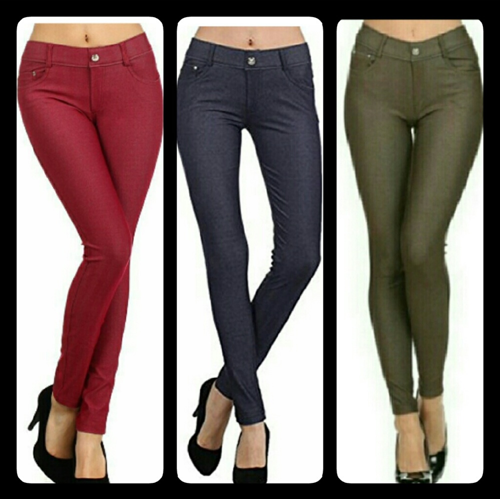 Herringbone Rhinestone Jeggings