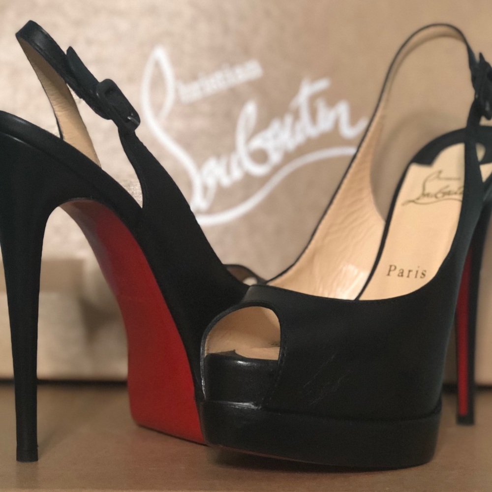 Christian Louboutin Black Platform Size 6
