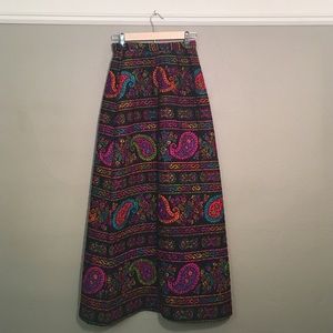 Quilted Skirt, Vintage Alex Colman Bright Colored