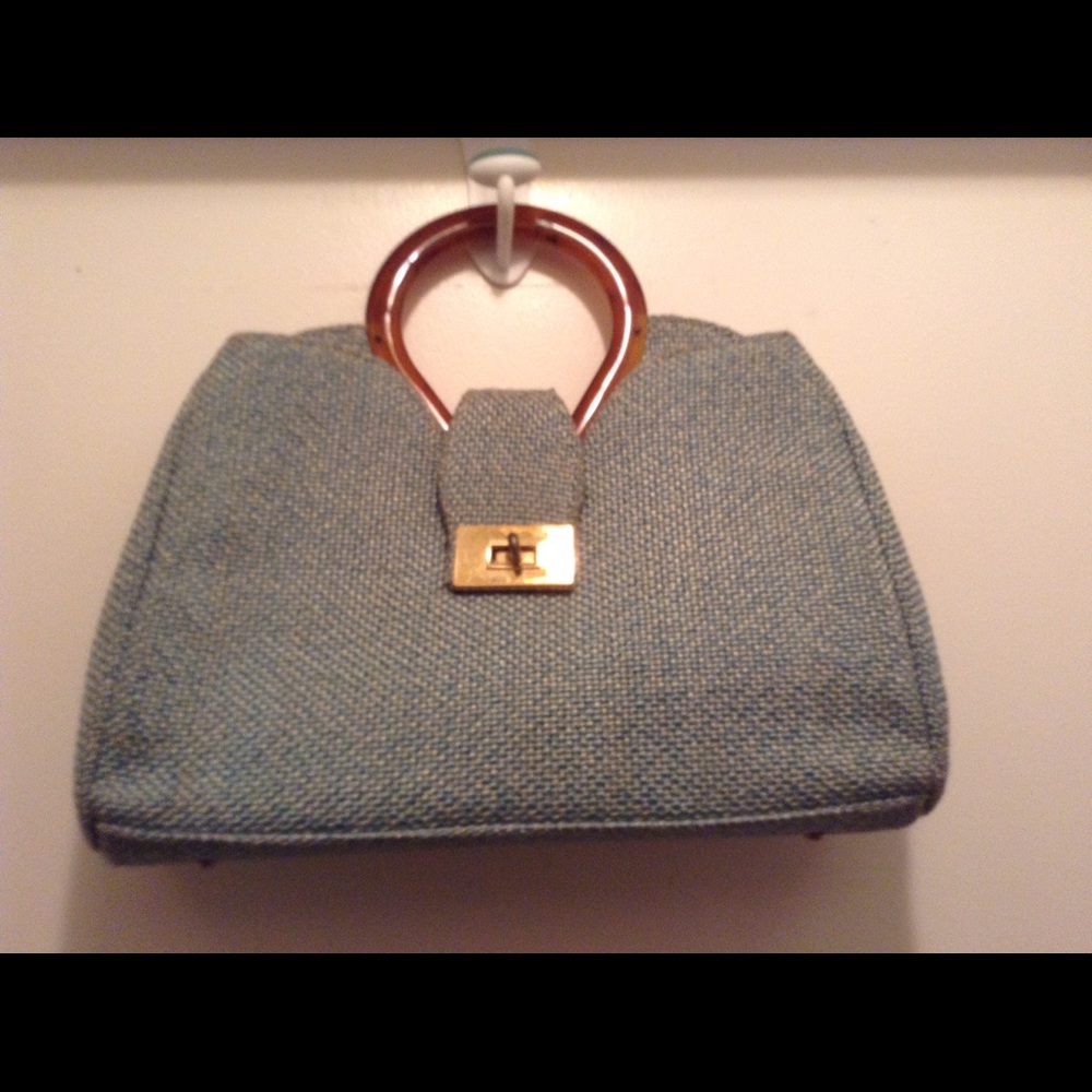 Vintage wool handbag/Tortoise Handel.